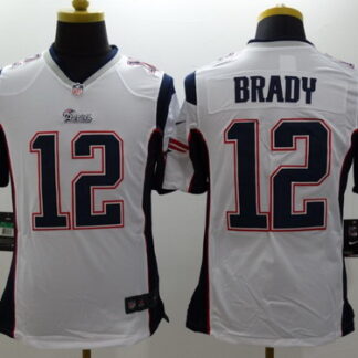 Nike New England Patriots #12 Tom Brady White Limited Jersey