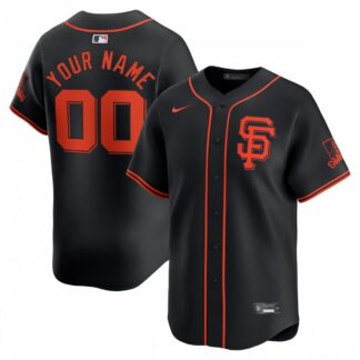 San Francisco Giants Nike Alternate Limited Custom Jersey – Black