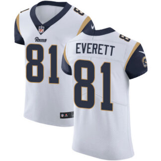 Nike Los Angeles Rams #81 Gerald Everett White Men’s Stitched NFL Vapor Untouchable Elite Jersey