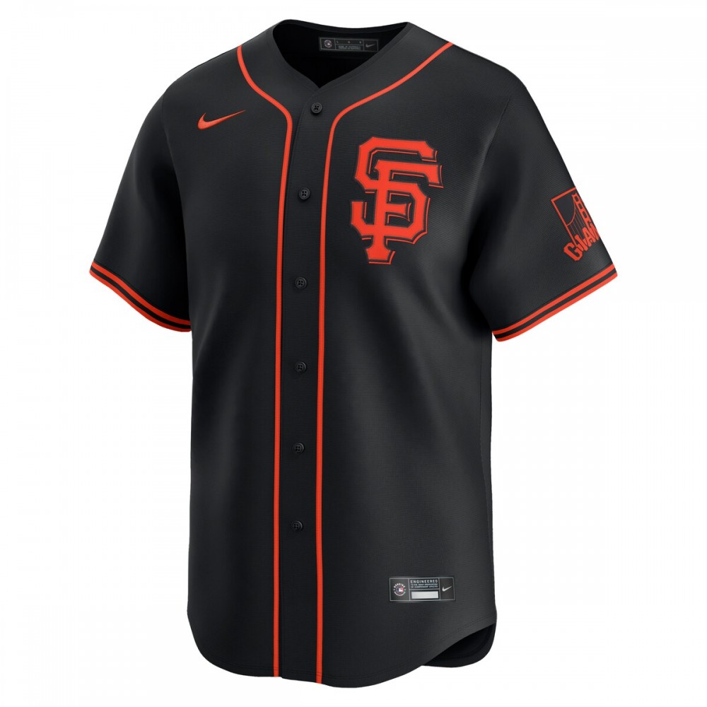 San Francisco Giants Nike Alternate Limited Custom Jersey – Black - Image 2