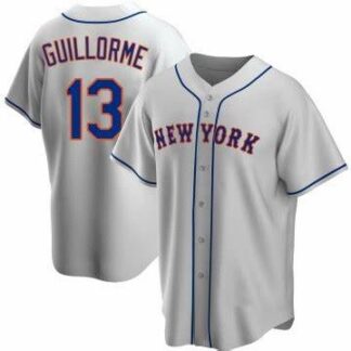 New York Mets 13 Luis Guillorme Grey Nike Away Cool Base Jersey