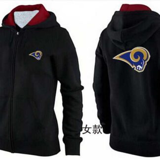 Womens St. Louis Rams Team Logo 2015 Full Zip Hoodie-40