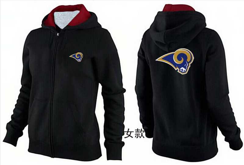 Womens St. Louis Rams Team Logo 2015 Full Zip Hoodie-40