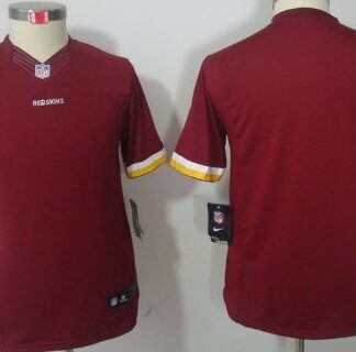 Youth Nike Limited Washington Redskins Blank Red Jerseys