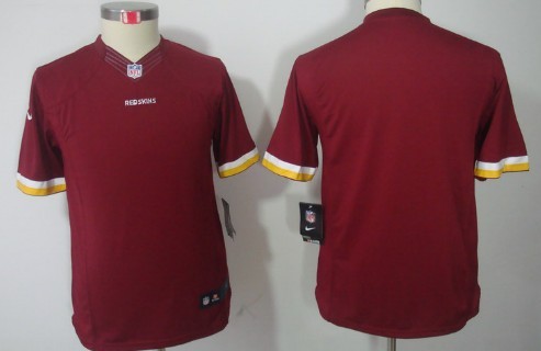 Youth Nike Limited Washington Redskins Blank Red Jerseys