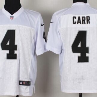 Nike Oakland Raiders #4 Derek Carr White Elite Jersey