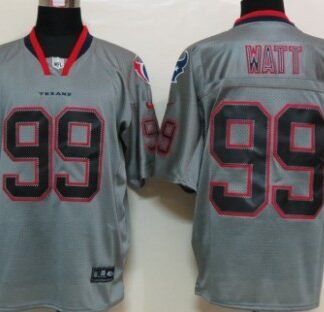 Nike Houston Texans #99 J.J. Watt Lights Out Gray Elite Jersey