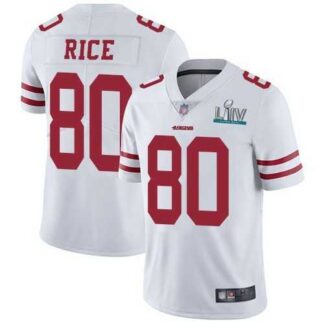 Youth Nike 49ers 80 Jerry Rice White 2020 Super Bowl LIV Vapor Untouchable Limited Jersey