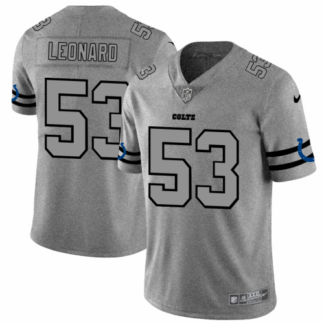 Indianapolis Colts #53 Darius Leonard Men’s Nike Gray Gridiron II Vapor Untouchable Limited NFL Jersey