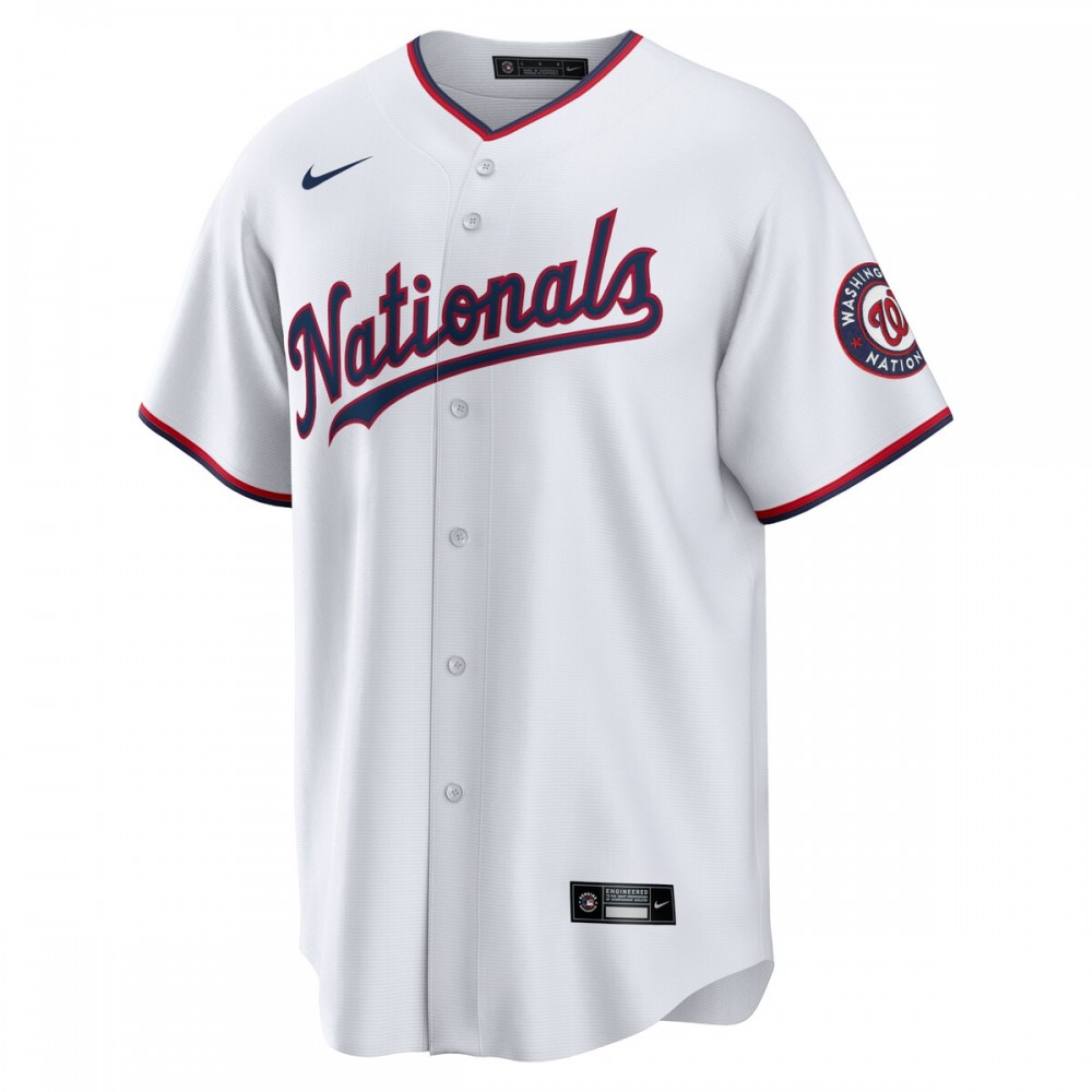 CJ Abrams Washington Nationals Nike Home Replica Jersey - White - Image 2