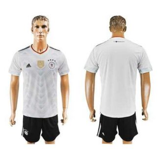 Germany Blank White Home Soccer Country Jersey